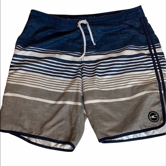 O’Neil Board Blue White & Taupe Shorts - Picture 1 of 6